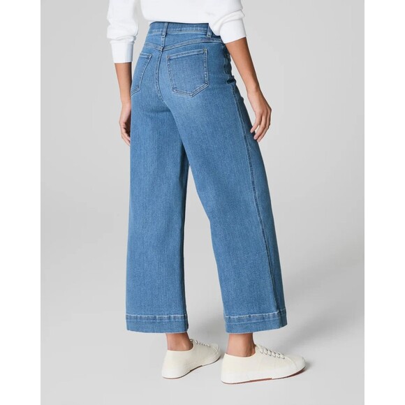 Sliming SPANXshape™ Original EveryWear Cropped High Waist Wide Leg Jeans, XS - Picture 4 of 8